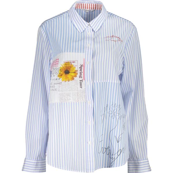camicie Desigual viola con stampe