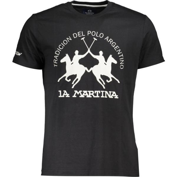 t-shirt La martina nero con stampe