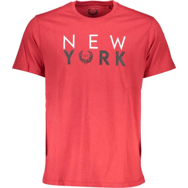 t-shirt Gian marco venturi rosso con stampe