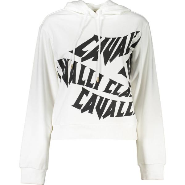 felpe con cappuccio Cavalli class bianco con stampe