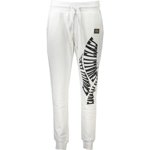 pantaloni Cavalli class bianco con stampe