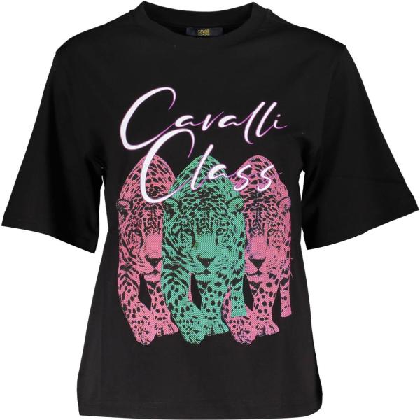 t-shirt Cavalli class nero con stampe