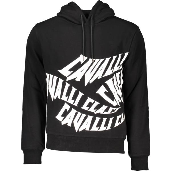 felpe con cappuccio Cavalli class nero con stampe