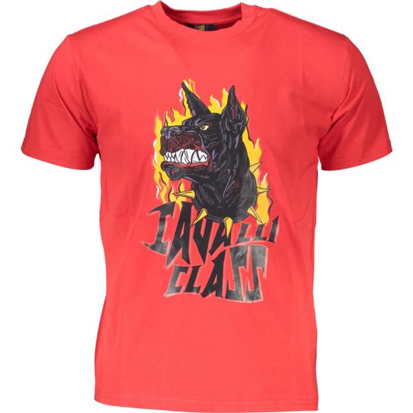 t-shirt Cavalli class rosso con stampe