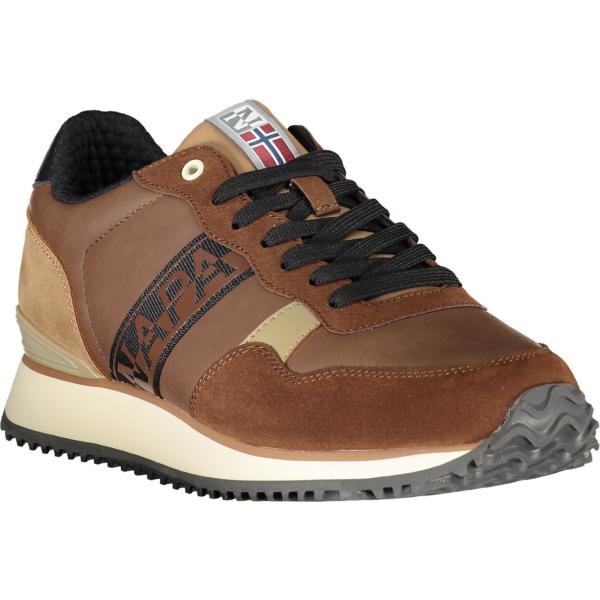 sneakers Napapijri shoes marrone con stampe