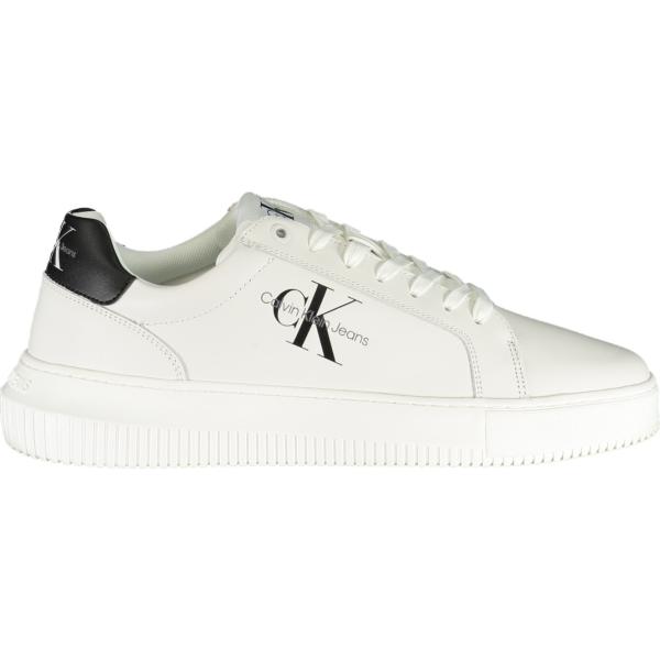 sneakers Calvin klein bianco con stampe