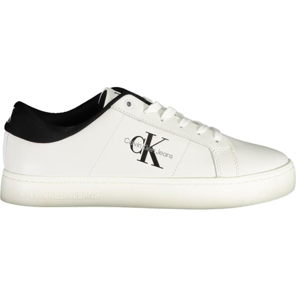 sneakers Calvin klein bianco con stampe