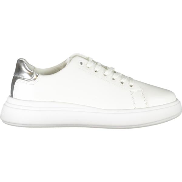 sneakers Calvin klein bianco con stampe