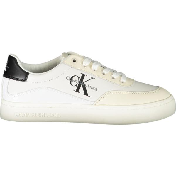 sneakers Calvin klein bianco con stampe