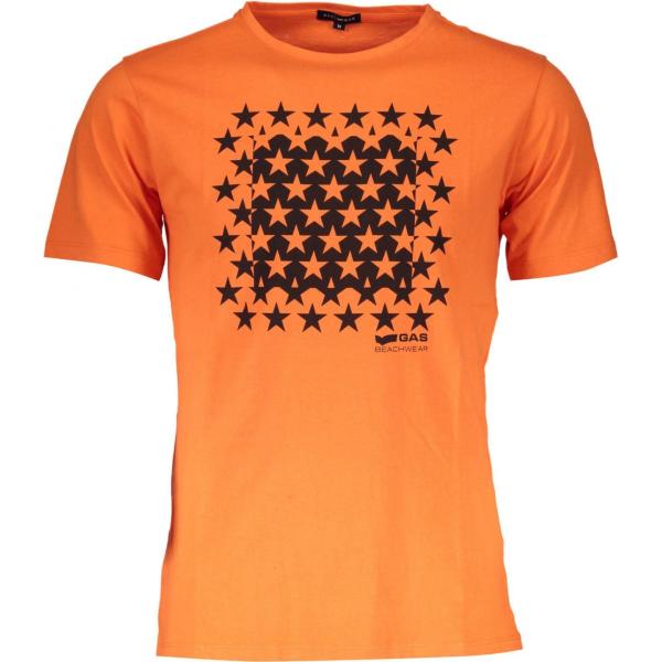 t-shirt Gas arancione con stampe