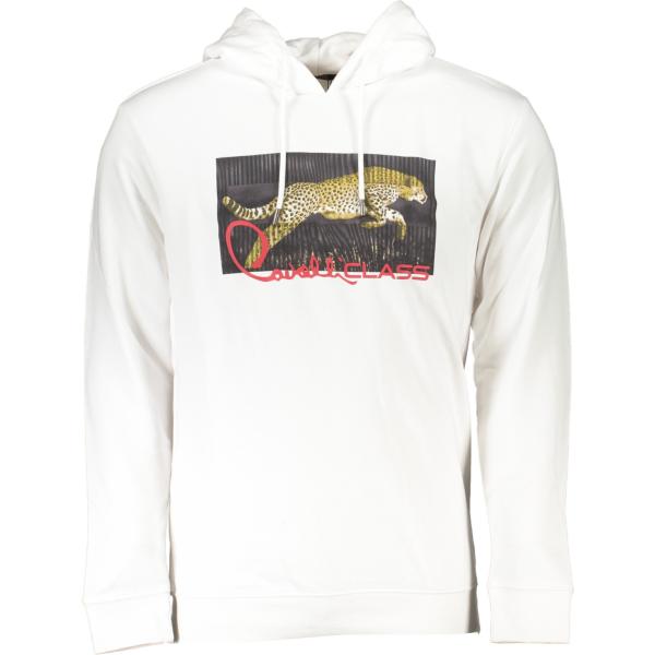 felpe con cappuccio Cavalli class bianco con stampe