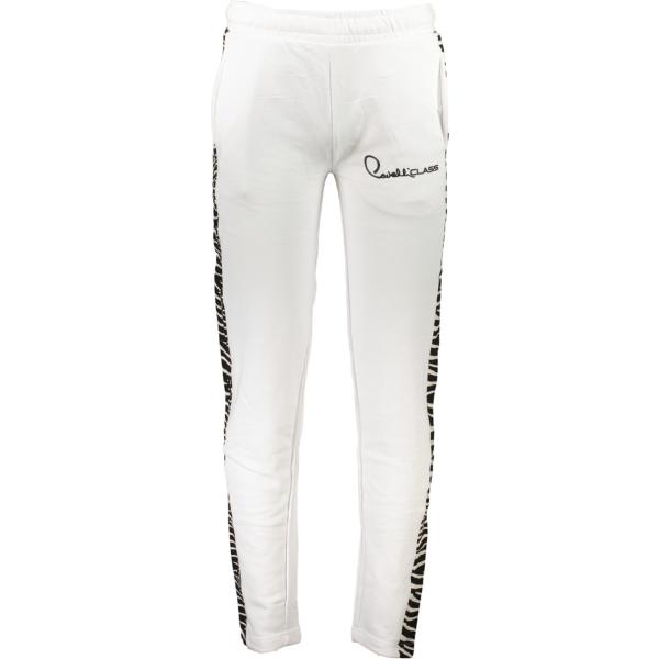 pantaloni Cavalli class bianco con stampe