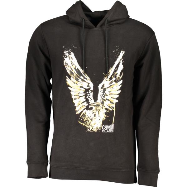 felpe con cappuccio Cavalli class nero con stampe