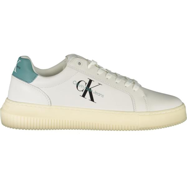 sneakers Calvin klein bianco con stampe
