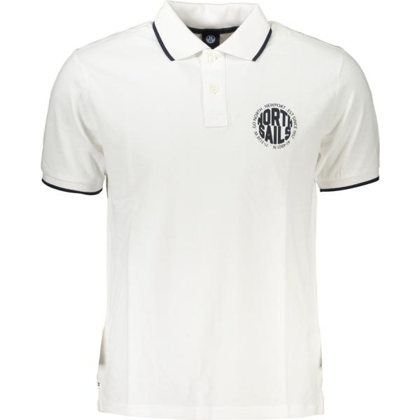 polo North sails bianco con stampe