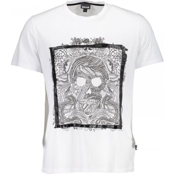 t-shirt Just cavalli bianco con stampe