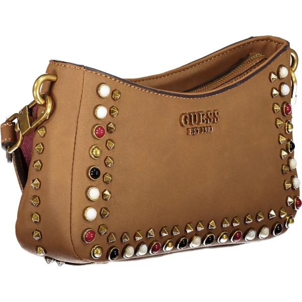 borse a spalla Guess jeans marrone