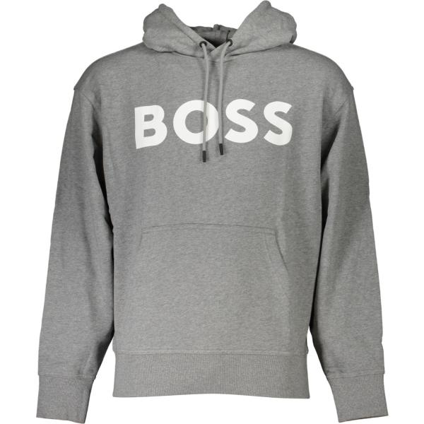 felpe con cappuccio Hugo boss grigio con stampe