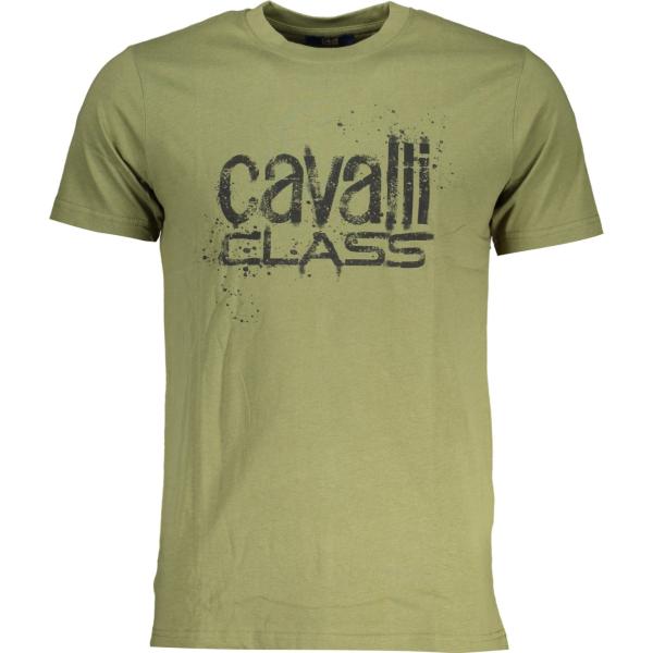 t-shirt Cavalli class verde con stampe