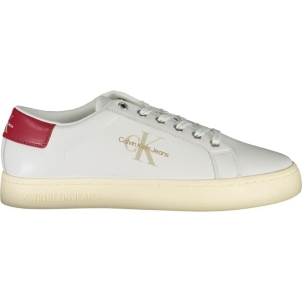 sneakers Calvin klein bianco con stampe