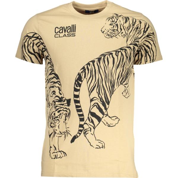 t-shirt Cavalli class marrone con stampe