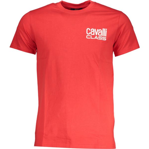 t-shirt Cavalli class rosso con stampe