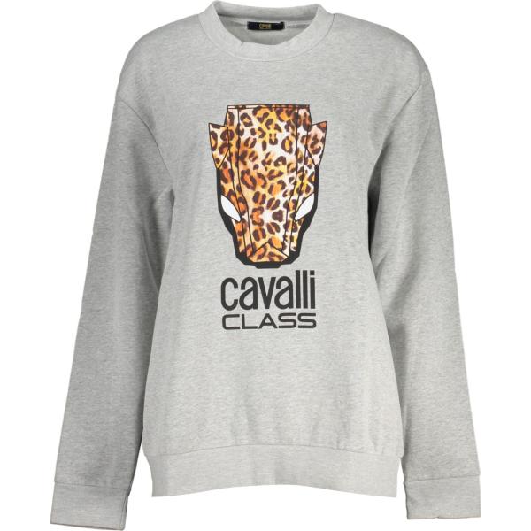 felpe Cavalli class grigio con stampe