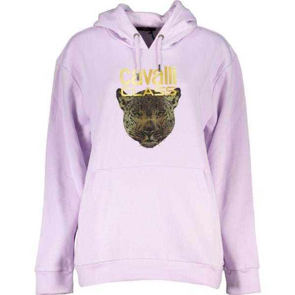 felpe con cappuccio Cavalli class rosa con stampe
