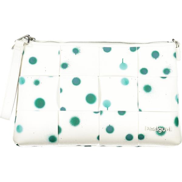 borse a spalla Desigual bianco a pois