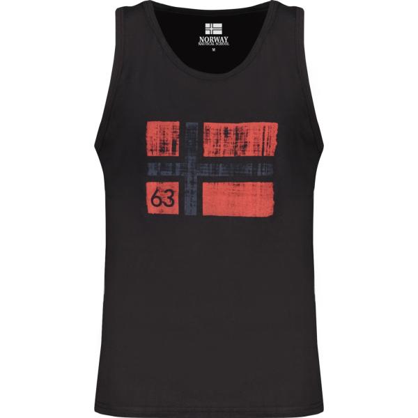 canottiere Norway 1963 nero con stampe
