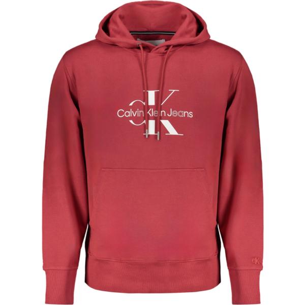 felpe con cappuccio Calvin klein rosso con stampe