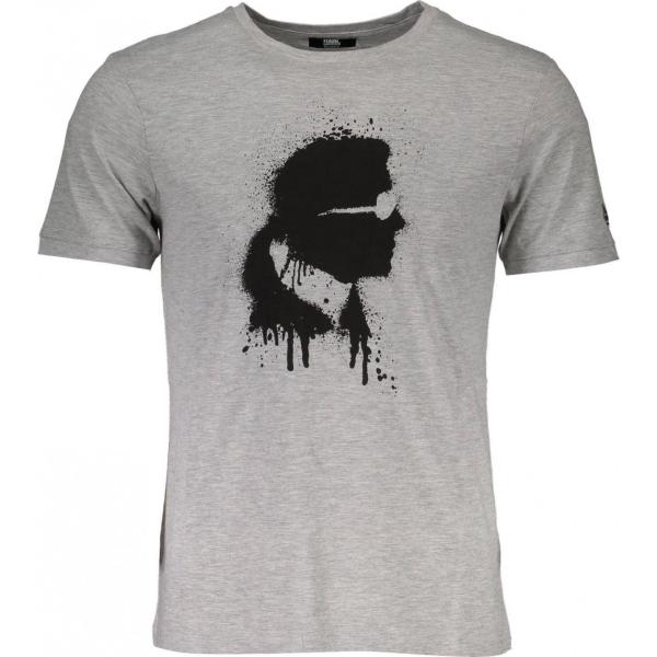 t-shirt Karl lagerfeld beachwear grigio con stampe
