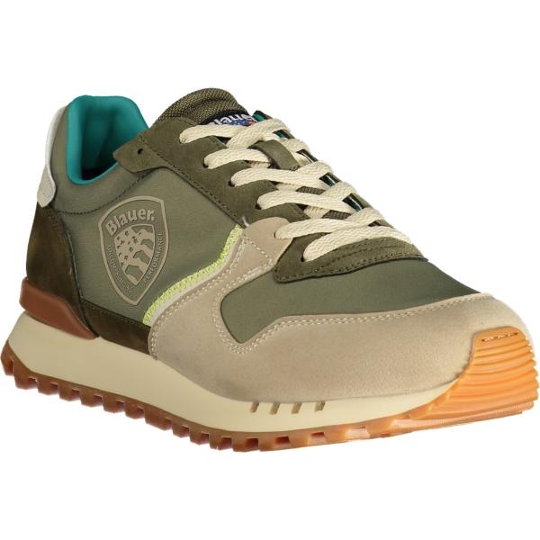 sneakers Blauer verde con stampe