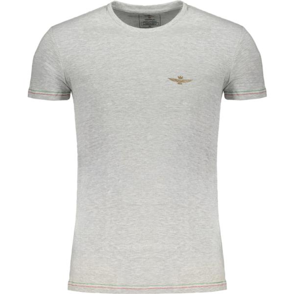 t-shirt Aeronautica militare grigio con stampe
