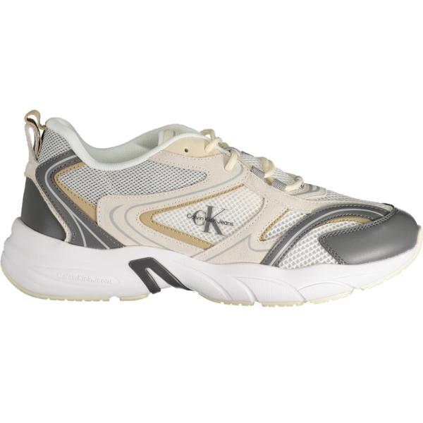 sneakers Calvin klein grigio con stampe
