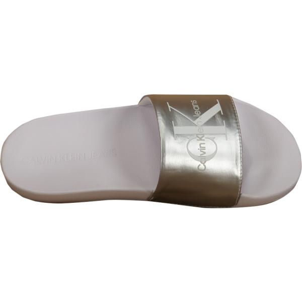 ciabatte Calvin klein grigio con stampe