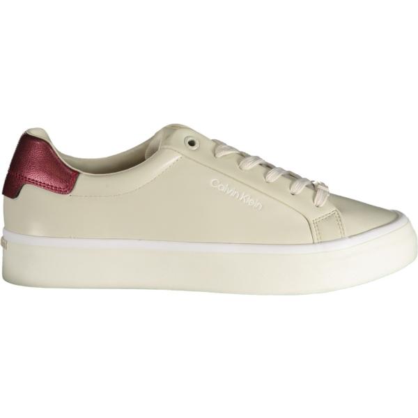sneakers Calvin klein bianco con stampe