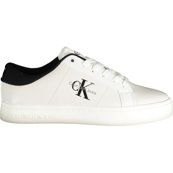 sneakers Calvin klein bianco con stampe