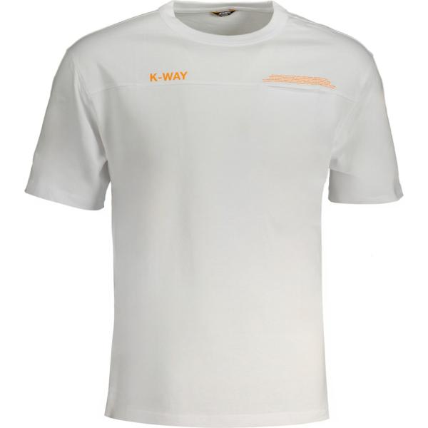 t-shirt K-way bianco con stampe