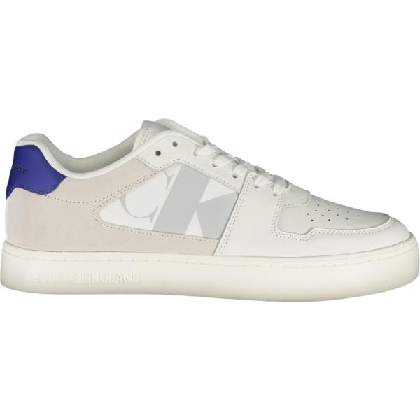 sneakers Calvin klein bianco con stampe