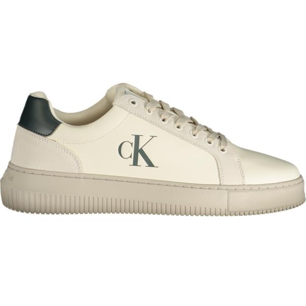sneakers Calvin klein bianco con stampe