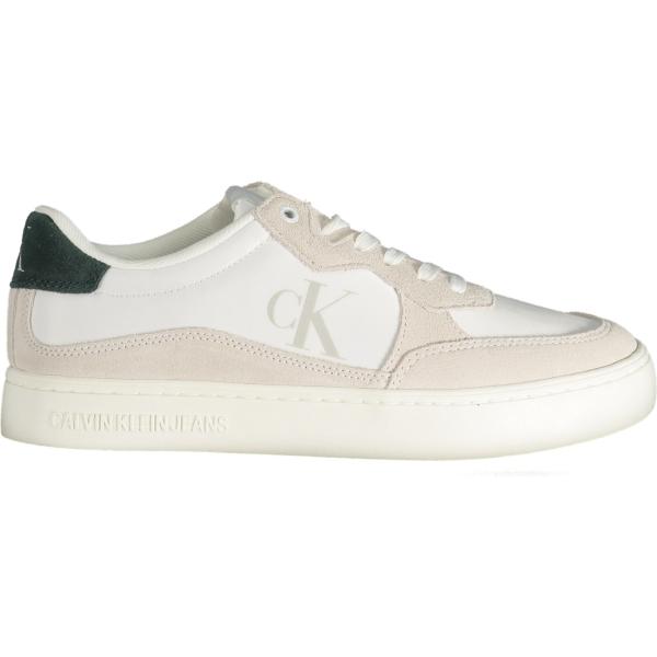 sneakers Calvin klein bianco con stampe