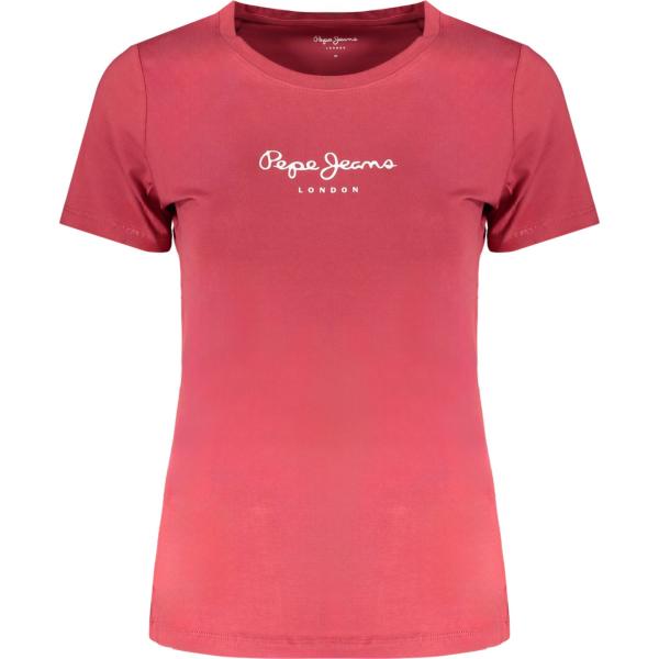 t-shirt Pepe jeans rosso con stampe