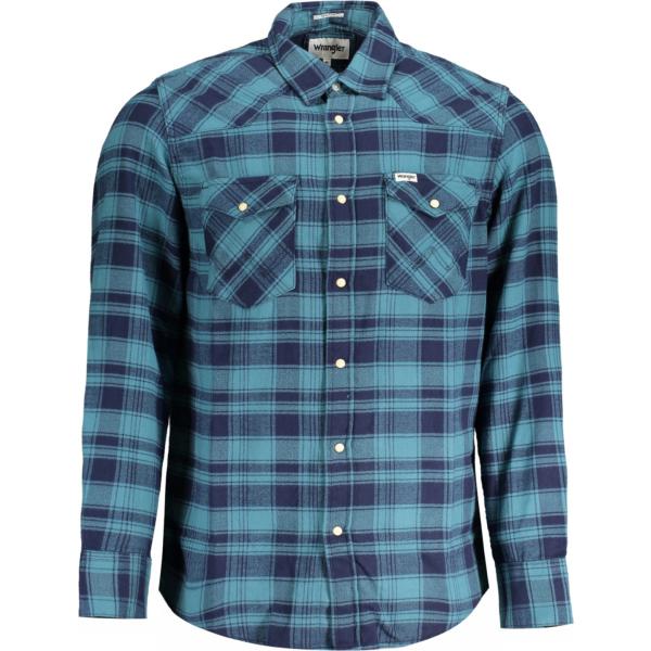 camicie Wrangler blu scozzese