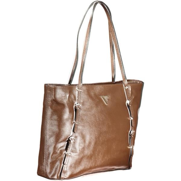borse a spalla Guess jeans marrone