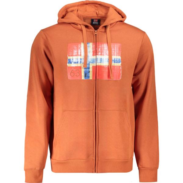 felpe con cappuccio Norway 1963 arancione con stampe