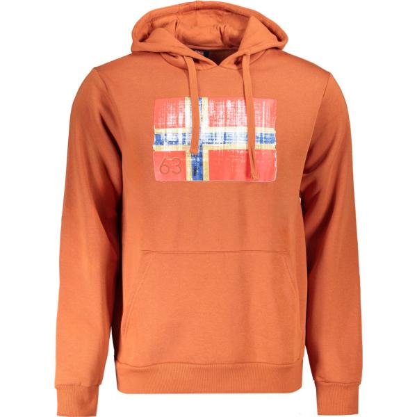 felpe con cappuccio Norway 1963 arancione con stampe