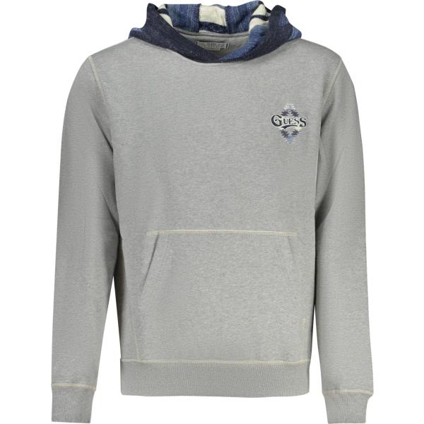 felpe con cappuccio Guess jeans grigio con stampe