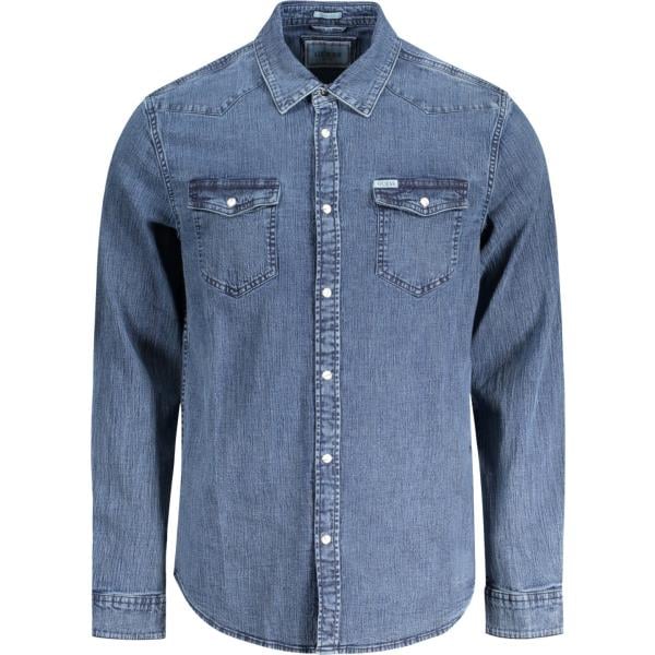 camicie Guess jeans blu