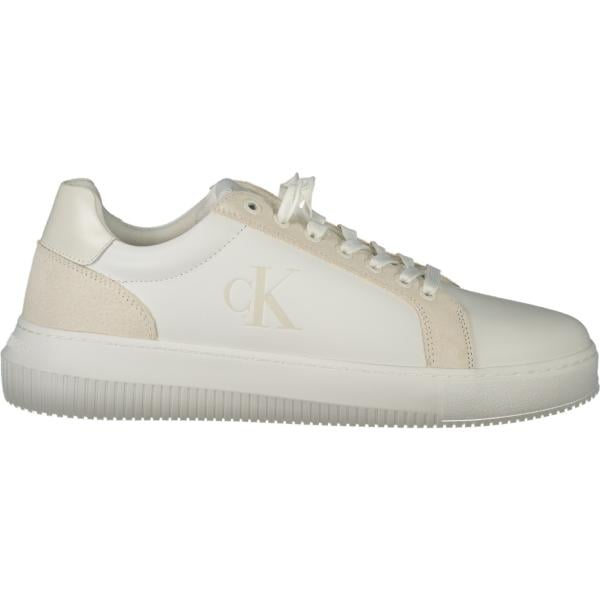 sneakers Calvin klein bianco con stampe